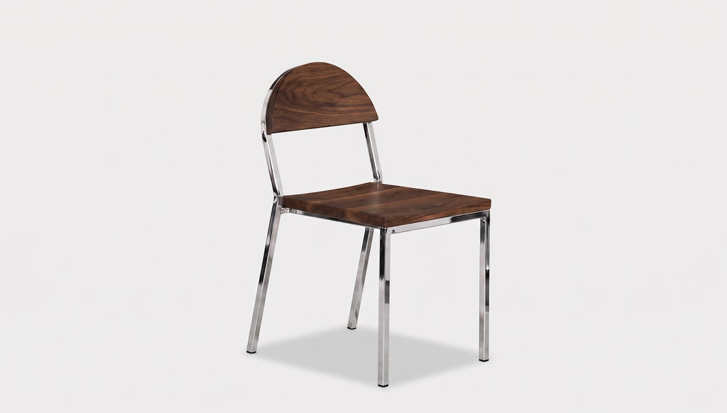 Suzy Stackable Dining Chair Round  Stainless Steel
