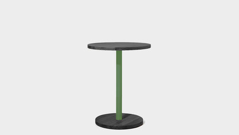 reddie round cafe/bar table 60dia x 100H *cm (bar height) / Solid Reclaimed Wood Teak~Black / Metal~Green Bob Pedestal Cafe & Bar Table (2 heights)