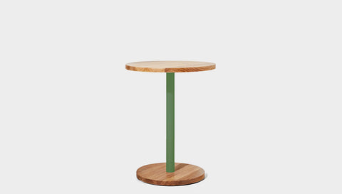 reddie round cafe/bar table 60dia x 100H *cm (bar height) / Solid Reclaimed Wood Teak~Oak / Metal~Green Bob Pedestal Cafe & Bar Table (2 heights)