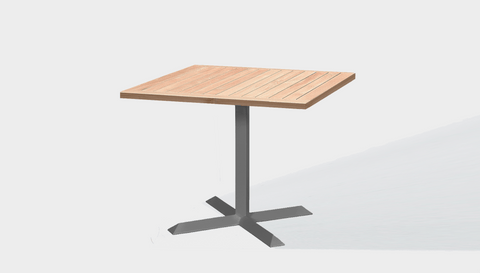 reddie-raw outdoor round dining table 60 x 60 x 75H*cm / Solid Reclaimed Wood Teak~Natural / Metal~Grey Andi Outdoor Square Cafe/Bar Table (2 heights)