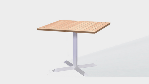 reddie-raw outdoor round dining table 60 x 60 x 75H*cm / Solid Reclaimed Wood Teak~Natural / Metal~White Andi Outdoor Square Cafe/Bar Table (2 heights)