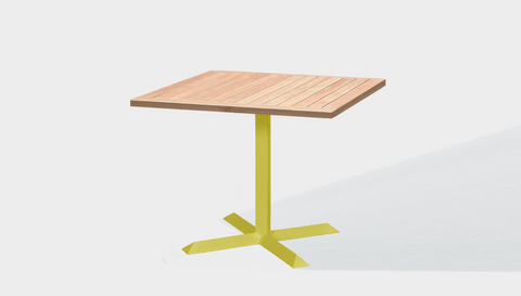 reddie-raw outdoor round dining table 60 x 60 x 75H*cm / Solid Reclaimed Wood Teak~Natural / Metal~Yellow Andi Outdoor Square Cafe/Bar Table (2 heights)