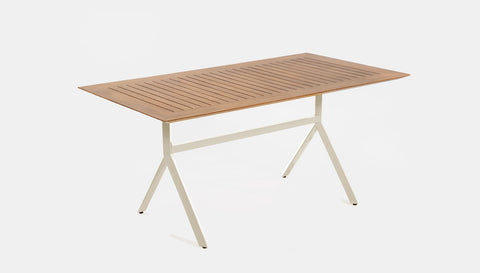 reddie-raw rectangular 160L x 90D x 75H *cm / Solid Reclaimed Teak Wood~Natural / Metal~Cream Andi Outdoor Table