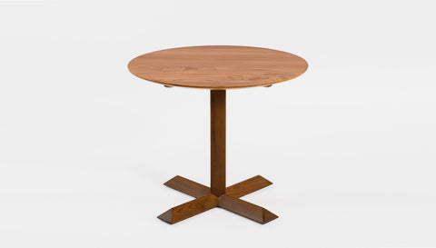 reddie-raw round 60dia x 75H *cm / Solid Reclaimed Teak Wood~Natural / Solid Reclaimed Teak Wood~Walnut Andi Pedestal Table Wood