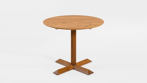 reddie-raw round 60dia x 75H *cm / Solid Reclaimed Teak Wood~Oak / Solid Reclaimed Teak Wood~Natural Andi Pedestal Table Wood