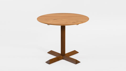 reddie-raw round 60dia x 75H *cm / Solid Reclaimed Teak Wood~Oak / Solid Reclaimed Teak Wood~Walnut Andi Pedestal Table Wood