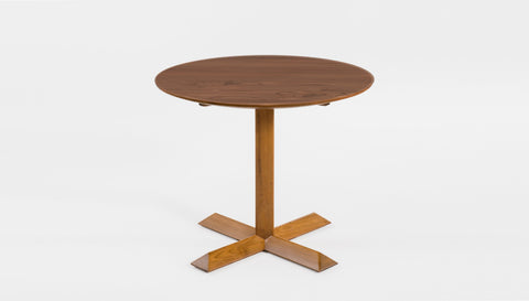 reddie-raw round 60dia x 75H *cm / Solid Reclaimed Teak Wood~Walnut / Solid Reclaimed Teak Wood~Oak Andi Pedestal Table Wood
