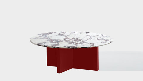 reddie-raw round coffee table 90dia x 35H *cm / Stone~Calacatta Viola / Metal~Rust Bob Coffee Table Round