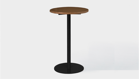 reddie-raw round cafe/bar table 60dia x 100H *cm (bar height) / Solid Reclaimed Teak Wood~Walnut / Metal~Black Bob Pedestal Cafe & Bar Table (2 heights)