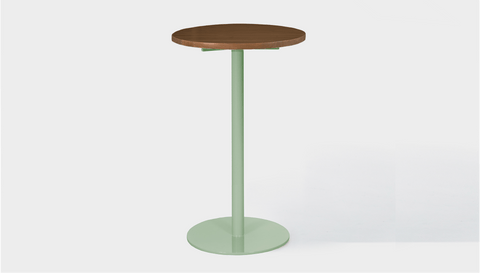 reddie-raw round cafe/bar table 60dia x 100H *cm (bar height) / Solid Reclaimed Teak Wood~Walnut / Metal~Mint Bob Pedestal Cafe & Bar Table (2 heights)