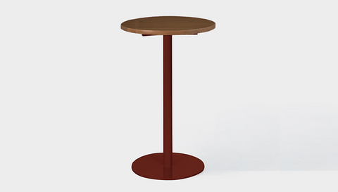 reddie-raw round cafe/bar table 60dia x 100H *cm (bar height) / Solid Reclaimed Teak Wood~Walnut / Metal~Rust Bob Pedestal Cafe & Bar Table (2 heights)