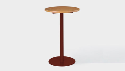 reddie-raw round cafe/bar table 60dia x 100H *cm (bar height) / Solid Reclaimed Wood Teak~Natural / Metal~Rust Bob Pedestal Cafe & Bar Table (2 heights)