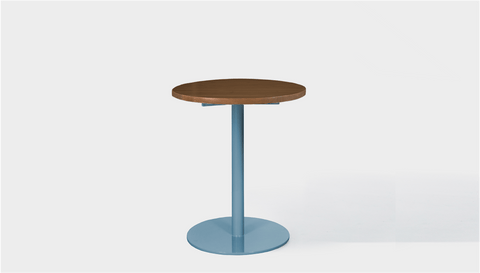 reddie-raw round cafe/bar table 60dia x 75H *cm / Solid Reclaimed Teak Wood~Walnut / Metal~Blue Bob Pedestal Cafe & Bar Table (2 heights)