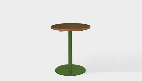 reddie-raw round cafe/bar table 60dia x 75H *cm / Solid Reclaimed Teak Wood~Walnut / Metal~Green Bob Pedestal Cafe & Bar Table (2 heights)