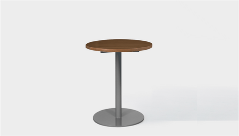 reddie-raw round cafe/bar table 60dia x 75H *cm / Solid Reclaimed Teak Wood~Walnut / Metal~Grey Bob Pedestal Cafe & Bar Table (2 heights)