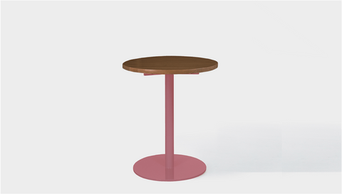 reddie-raw round cafe/bar table 60dia x 75H *cm / Solid Reclaimed Teak Wood~Walnut / Metal~Pink Bob Pedestal Cafe & Bar Table (2 heights)