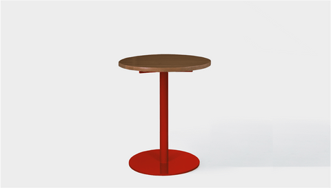reddie-raw round cafe/bar table 60dia x 75H *cm / Solid Reclaimed Teak Wood~Walnut / Metal~Red Bob Pedestal Cafe & Bar Table (2 heights)