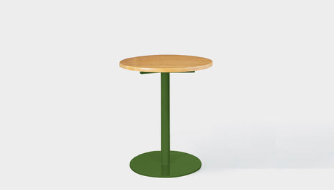 reddie-raw round cafe/bar table 60dia x 75H *cm / Solid Reclaimed Wood Teak~Oak / Metal~Green Bob Pedestal Cafe & Bar Table (2 heights)