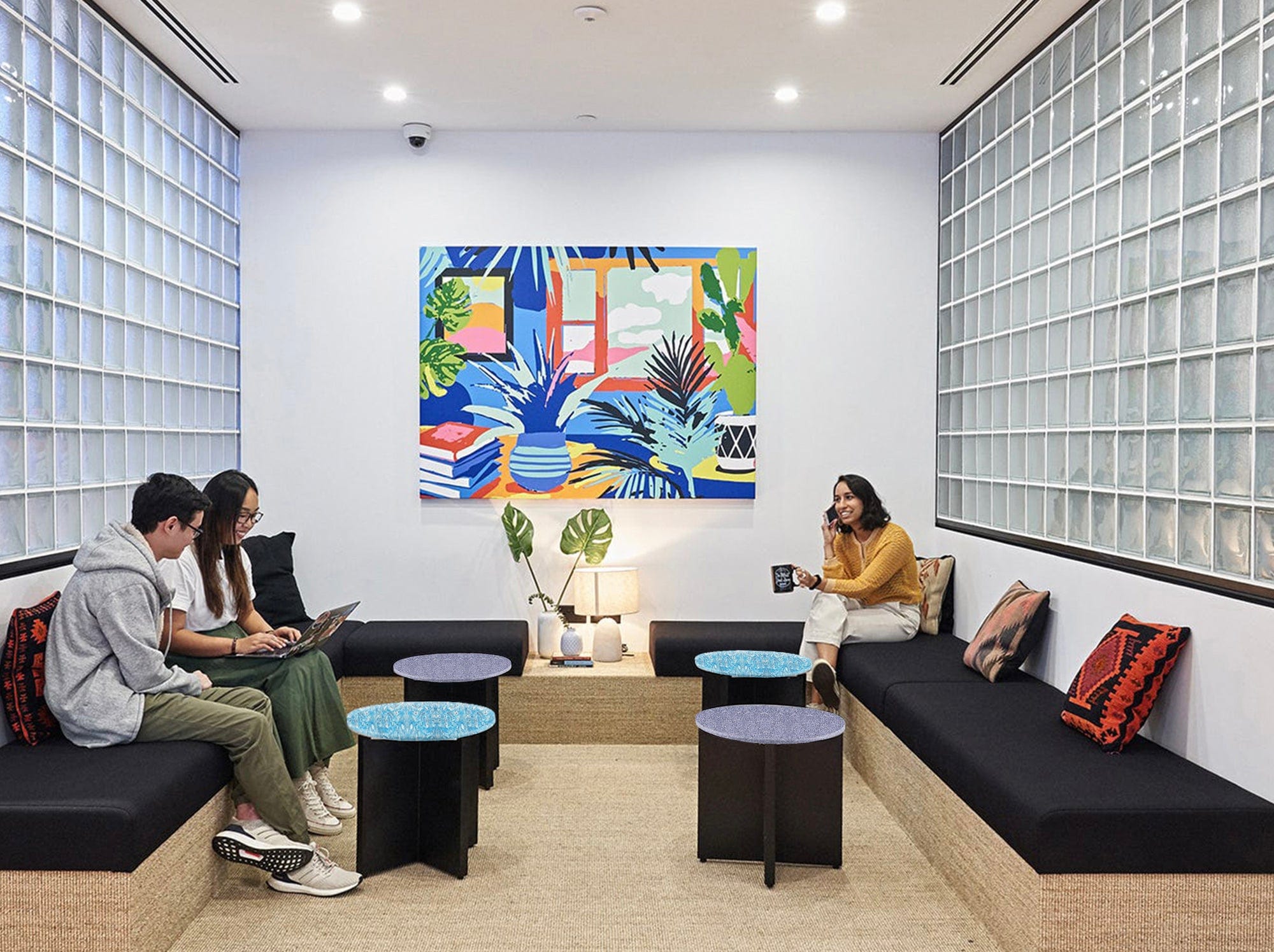 reddie-raw round side table Bob Side Table Round- Recycled Bottle Tops