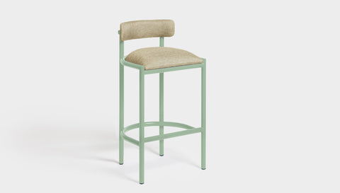 reddie-raw bar stool 50W x 46D x 96H *cm (75H seat height crushed) / Metal~Mint / Fabric~Davano Paper Bank Cinta Bar Stool - Metal