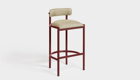 reddie-raw bar stool 50W x 46D x 96H *cm (75H seat height crushed) / Metal~Rust / Fabric~Davano Paper Bank Cinta Bar Stool - Metal