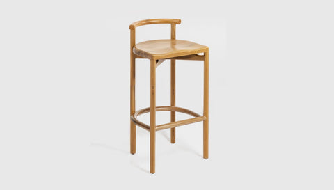 reddie-raw stool 45W x 43D x 87H *cm (75H seat height BAR HEIGHT) / Solid Reclaimed Teak Wood~Oak Cinta cafe bar stool wood