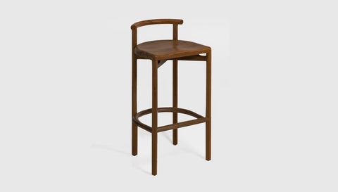 reddie-raw stool 45W x 43D x 87H *cm (75H seat height BAR HEIGHT) / Solid Reclaimed Teak Wood~Walnut Cinta cafe bar stool wood