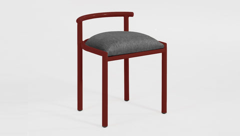 reddie-raw stool 45W x 43D x 59H *cm (46 seat height crushed) / Fabric~Davano Iron Stone / Metal~Rust Cinta Cafe Stool - Metal