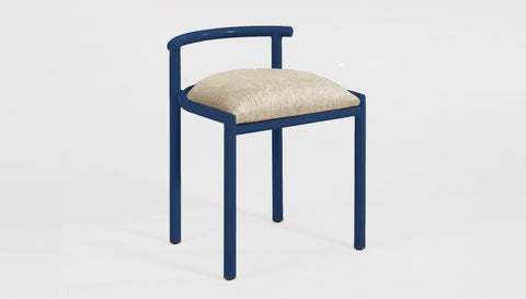 reddie-raw dining chair 50W x 48D x 72H *cm (45H seat height crushed) / Fabric~Davano Paperbank / Metal~Navy Cinta cafe stool metal