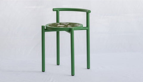 reddie-raw stool 45W x 43D x 59H *cm (45 seat height) / Collab~Green / Metal~Green Cinta COLLAB