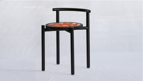 reddie-raw stool 45W x 43D x 59H *cm (45 seat height) / Collab~Pink / Metal~Black Cinta COLLAB