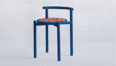 reddie-raw stool 45W x 43D x 59H *cm (45 seat height) / Collab~Pink / Metal~Navy Cinta COLLAB