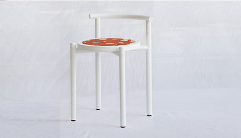 reddie-raw stool 45W x 43D x 59H *cm (45 seat height) / Collab~Pink / Metal~White Cinta COLLAB