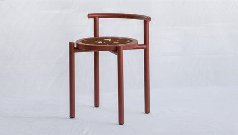 reddie-raw stool 45W x 43D x 59H *cm (45 seat height) / Collab~Rust / Metal~Rust Cinta COLLAB