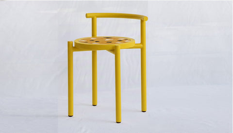 reddie-raw stool 45W x 43D x 59H *cm (45 seat height) / Collab~Yellow / Metal~Yellow Cinta COLLAB