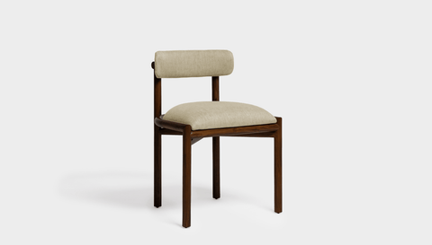 reddie-raw dining chair 50W x 48D x 76H *cm (46H seat height crushed) / Solid Reclaimed Teak Wood~Walnut / Fabric~Davano Paper Bank Cinta Dining Chair - Wood