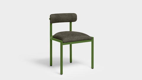 reddie-raw dining chair 50W x 48D x 72H *cm (45H seat height crushed) / Metal~Green / Fabric~Blush Antrazit Cinta metal dining chair