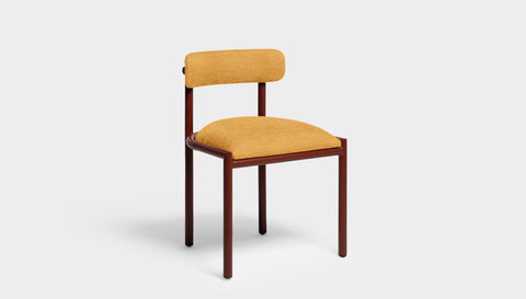 reddie-raw dining chair 50W x 48D x 72H *cm (45H seat height crushed) / Metal~Rust / Fabric~Blush Curry Cinta metal dining chair