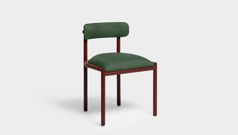 reddie-raw dining chair 50W x 48D x 72H *cm (45H seat height crushed) / Metal~Rust / Fabric~Davano Green Cinta metal dining chair
