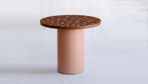 reddie-raw round 90dia x 76H *cm / COMBO~Plum / Metal~Pink Dora Drum Table Round