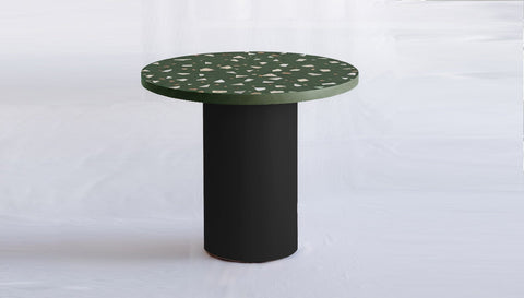 reddie-raw round 100dia x 75H *cm / Collab~Green / Metal~Black Dora Drum Table Round - COLLAB