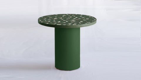 reddie-raw round 100dia x 75H *cm / Collab~Green / Metal~Green Dora Drum Table Round - COLLAB