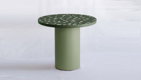 reddie-raw round 100dia x 75H *cm / Collab~Green / Metal~Mint Dora Drum Table Round - COLLAB
