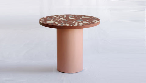 reddie-raw round 100dia x 75H *cm / Collab~Pink / Metal~Pink Dora Drum Table Round - COLLAB