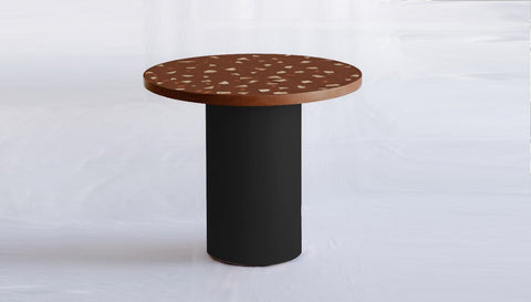 reddie-raw round 100dia x 75H *cm / Collab~Rust / Metal~Black Dora Drum Table Round - COLLAB