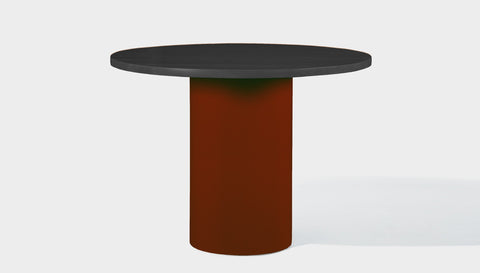 reddie-raw round 120dia x 75H *cm / Solid Reclaimed Teak Wood~Black / Metal~Rust Dora Drum Table Round - Wood