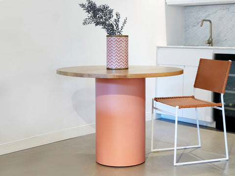 reddie-raw round Dora Drum Table Round- Wood