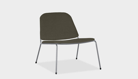 reddie-raw lounge chair 68W x 75D x 70H *cm (40H seat) / Fabric~Blush Antrazit / Metal~Grey Kami Lounge Chair