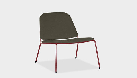 reddie-raw lounge chair 68W x 75D x 70H *cm (40H seat) / Fabric~Blush Antrazit / Metal~Rust Kami Lounge Chair