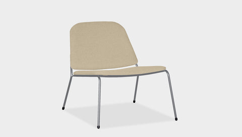 reddie-raw lounge chair 68W x 75D x 70H *cm (40H seat) / Fabric~Blush Cream / Metal~Grey Kami Lounge Chair